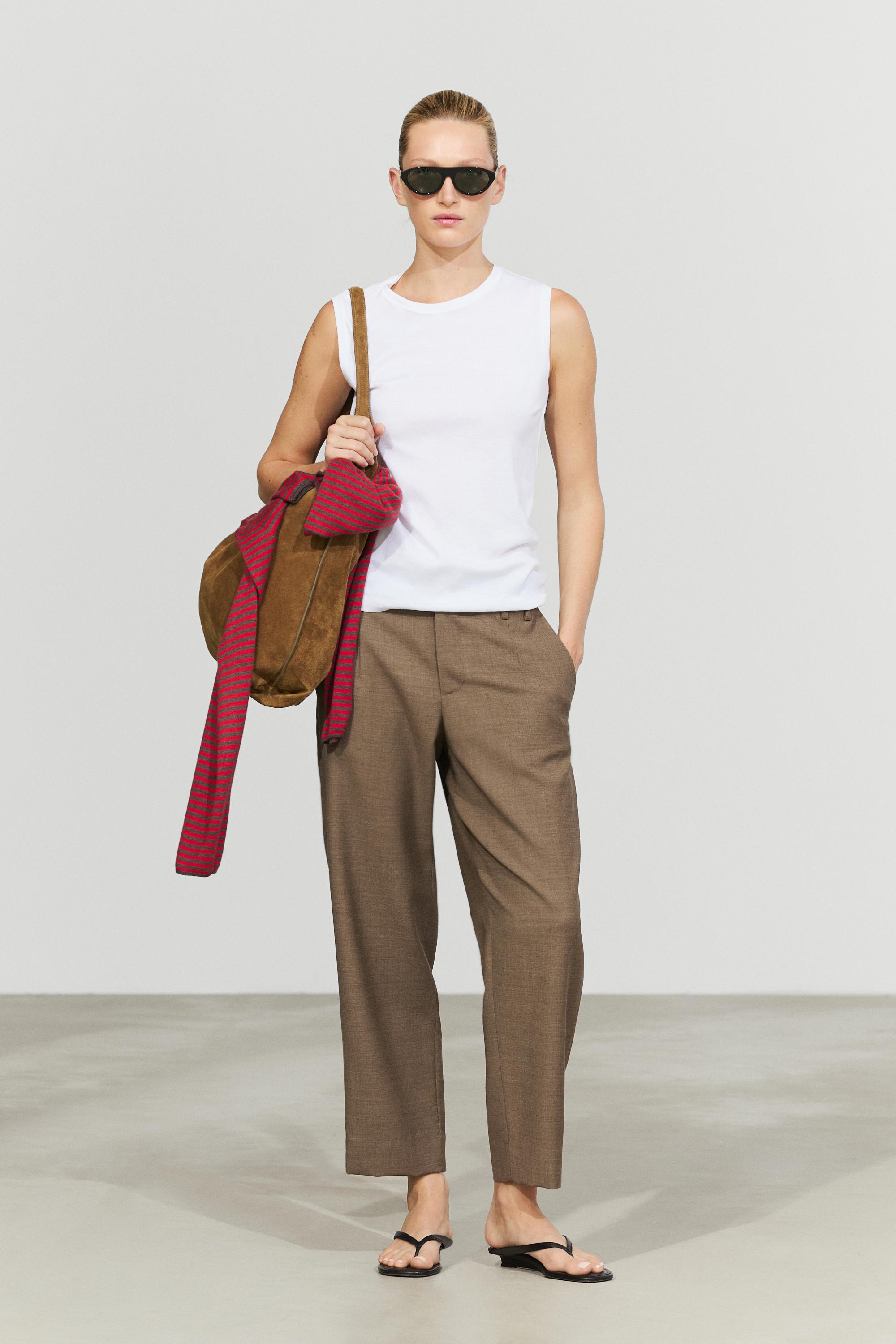 100% Wool Melange Suit Pants